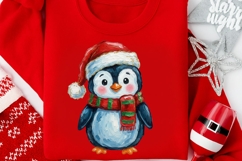 Christmas Penguin Sublimation Png, Cute Penguin Png. Product Image 7