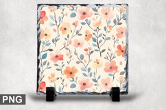 Pastel Flowers Square Sublimation Slate Design Product Image 1