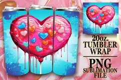 Realistic Love Theme on Tumbler - Heart Sublimation Product Image 1