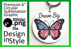 Trendy Circle Design Car Coaster PNG , Butterfly Product Image 1