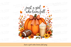 Fall Aesthetic Clipart | Just a Girl Who Loves Fall PNG Product Image 2