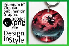 Vibrant Round Design Car Coaster PNG , Horror Halloween Product Image 1
