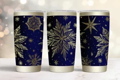20oz Tumbler laser svg wrap| Christmas Snowflake pattern Product Image 5