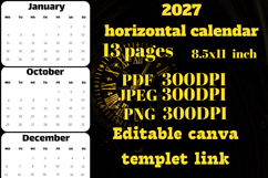 2027 horizontal Calendar 2 Product Image 3