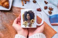 Black Girl With Sunflower | 4 Black Magic Girl Sublimation Product Image 3