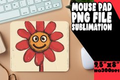 Radiant Retro Blossoms: Mouse Pad Sublimation Delight PNG Product Image 1