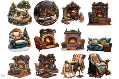 Christmas Reading Nook Clipart Product Image 2