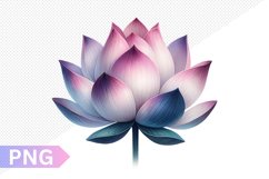 Lotus Sublimation - Clipart PNG Design Product Image 1