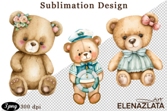 Teddy Bear Sublimation, Sea Bear PNG design Product Image 1