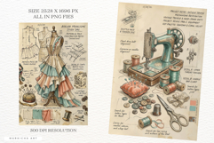 Ephemera Sewing Junk Journal Pages - Junk Journal Pack Product Image 3