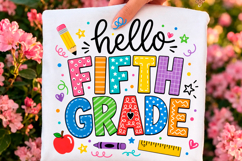 Hello Fifth Grade School Supplies PNG Product Image 1