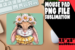 BLISSFUL desk pad Artistic PNG, Cute Bunny Product Image 1