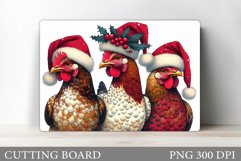 Chicken Cutting Board. Christmas Cutting Board Sublimation Product Image 1