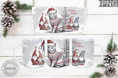 Merry Catmas Mug Wrap - Christmas Mug Sublimation Product Image 1