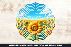 Sunflower Wind Spinner Sublimation Design Product Image 1