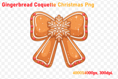 Gingerbread Coquette Christmas PNG Sublimation Product Image 1