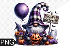 Halloween Gnome Sublimation, Gnome Clipart PNG Product Image 1