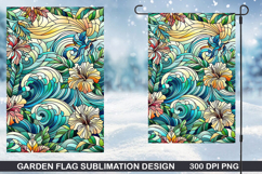 Flowers Garden Flag Sublimation| Flower Garden Flag PNG Product Image 1