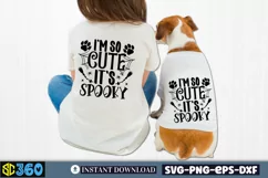 I'm so cute it's spooky SVG, Halloween Dog Bandana SVG Product Image 2