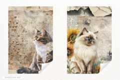 Ephemera Spring Cats Junk Journal Png Product Image 7