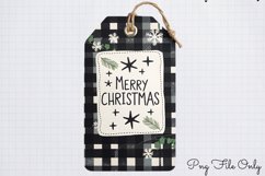 Black White Plaid Christmas PNG Product Image 1