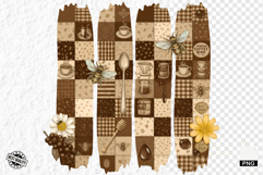 Coffee &amp; Bees Brush Stroke Clipart Product Image 1