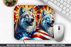 Dog Mouse Pad Sublimation, 4th Of July Mouse Pad PNG Product Image 1