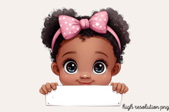 Peekaboo African Black Girl Clipart Bundle PNG Product Image 6