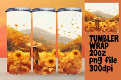 Autumn Watercolor Design | 20oz Tumbler Wrap Sublimation Product Image 1