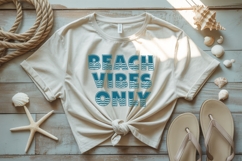 Waves Duo Font | Beach Summer Font for Kids | Ocean Sea Product Image 6