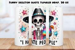 Funny skeleton Tumbler Wraps BUNDLE|PNG, 20 oz. Product Image 13
