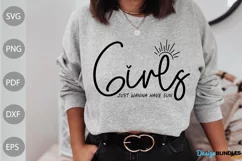 Girls Just Wanna Have Sun SVG Cut Files / Summer Quote SVG Product Image 1