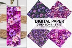 Verbena Flowers Seamless Pattern Digital paper Product Image 1