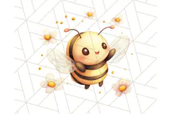 Adorable Bee Clipart PNG, Kawaii Bumblebee Illustrations Product Image 3