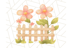 Pastel Watercolor Spring Clipart, Cheerful Floral Png Design Product Image 3