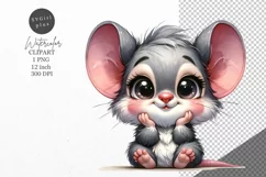 Mouse clipart, Cute animals clipart, Nursery clipart Product Image 1