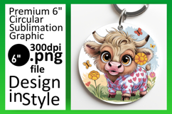 Dynamic Round Design for Coasters , Cute Cow Product Image 1