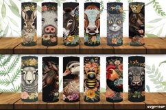 Farm Animals Tumbler Wrap | Embroidery | Sublimation Product Image 1