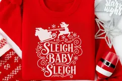 Sleigh Baby Sleigh Svg, Santa Sleigh Svg, Funny Santa Svg. Product Image 4