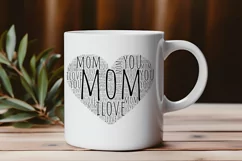 "Printable Mom SVG perfect for DIY home decor and apparel"