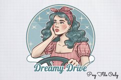 Dreamy drive PNG,Retro PinUp Sublimation PNG Product Image 1