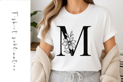 Alphabet, Letters, Monogram, Black flowers Product Image 1