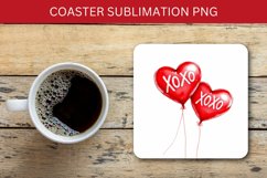 valentine square coaster - xoxo balloons Product Image 1