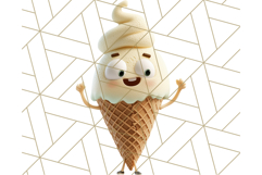 Cute Food PNG Clipart, 3D Adorable Kawaii Characters Png Product Image 3
