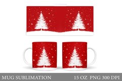 Christmas Tree Mug Design. Christmas Tree Mug Sublimation Product Image 1
