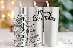 Merry Christmas Tumbler Wrap | Christmas | Sublimation Product Image 1
