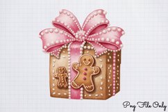 Pink Christmas Gingerbread sublimation Clipart PNG Product Image 1