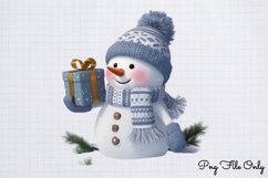 Golden Snowman Sublimation Clipart PNG Product Image 1