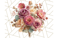 Fall Flower Bouquets Clipart PNG, Autumn Floral Clip Art Product Image 3
