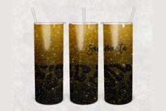 Personalized Gold Ombre 20 oz sublimation design tumbler Product Image 1